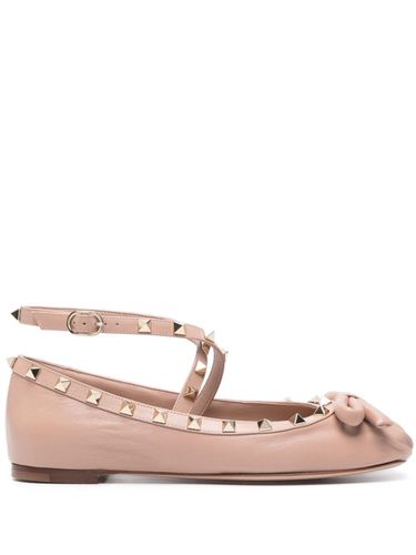 Rockstud Leather Ballet Flats - Valentino Garavani - Modalova