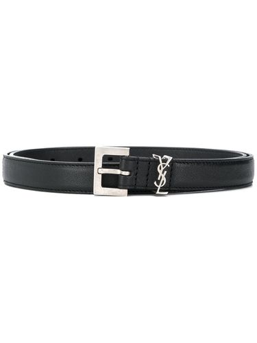 Monogram Leather Belt - Saint Laurent - Modalova