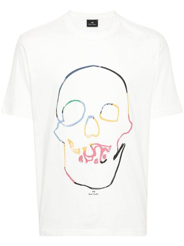 Linear Skull Print Cotton T-shirt - PS Paul Smith - Modalova