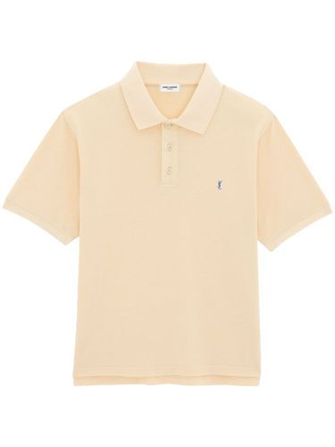 Cotton Piqué Polo Shirt - Saint Laurent - Modalova