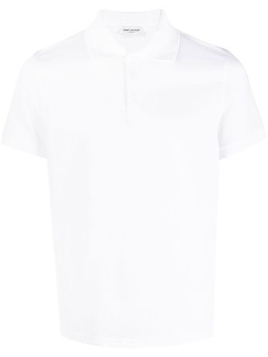 Monogram Cotton PiquÃ© Polo Shirt - Saint Laurent - Modalova