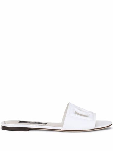 Dg Logo Leather Slides - Dolce & Gabbana - Modalova