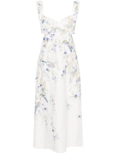 Floral Print Linen Midi Dress - Zimmermann - Modalova