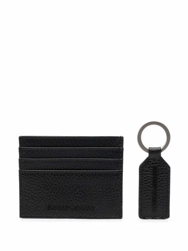 Leather Card Case And Key Holder Set - Emporio Armani - Modalova