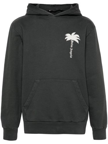 PALM ANGELS - Logo Cotton Hoodie - Palm Angels - Modalova