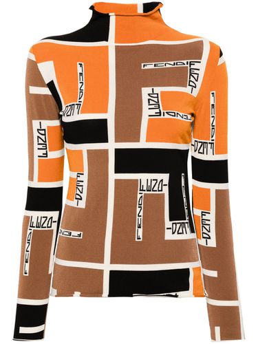 FENDI - Printed High-neck Top - Fendi - Modalova