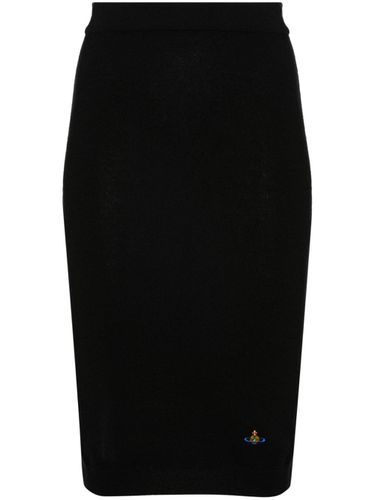 Logo Wool Midi Pencil Skirt - Vivienne Westwood - Modalova
