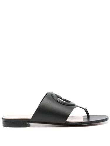 Cut Leather Flat Thong Sandals - Gucci - Modalova