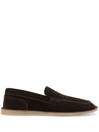 Suede Leather Loafers - Dolce & Gabbana - Modalova