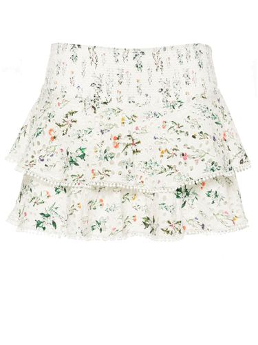 Flower Print Cotton Skirt - Alice+Olivia - Modalova