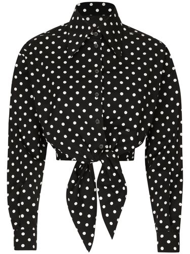 Dots Print Cotton Shirt - Dolce & Gabbana - Modalova