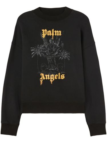 Logo Cotton Sweatshirt - Palm Angels - Modalova