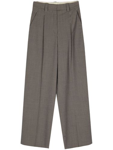 Wool Blend Wide-leg Trousers - Alysi - Modalova