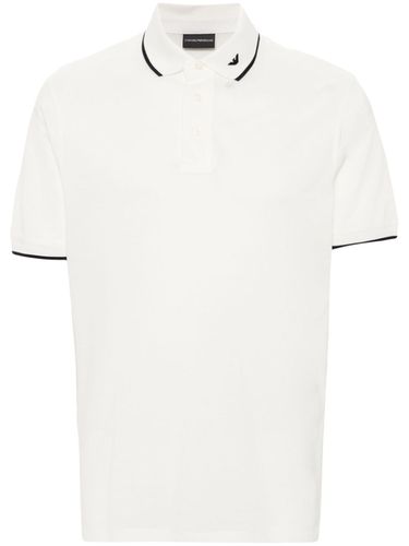 Logo Cotton Polo Shirt - Emporio Armani - Modalova