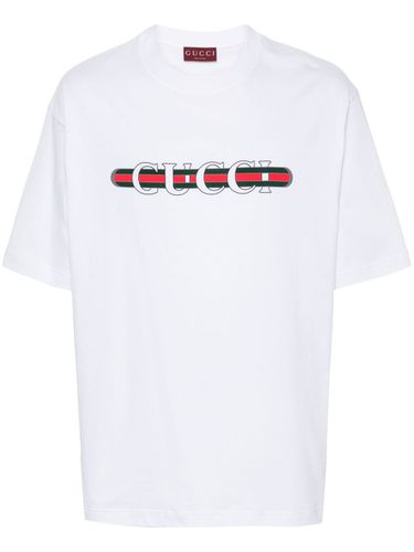 GUCCI - Logo Cotton T-shirt - Gucci - Modalova