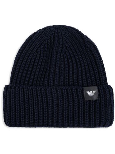 EMPORIO ARMANI - Logo Wool Beanie - Emporio Armani - Modalova