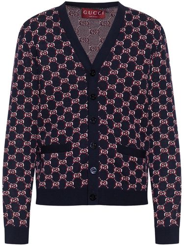 GUCCI - Gg Shadow Wool Cardigan - Gucci - Modalova