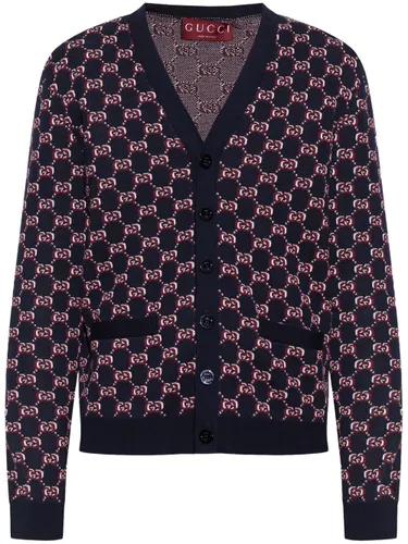 GUCCI - Gg Shadow Wool Cardigan - Gucci - Modalova