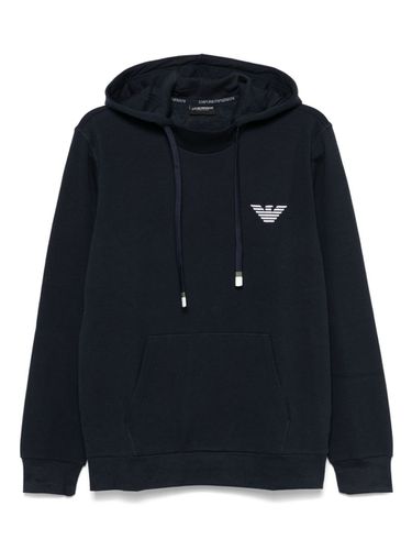 EMPORIO ARMANI - Logo Cotton Hoodie - Emporio Armani - Modalova