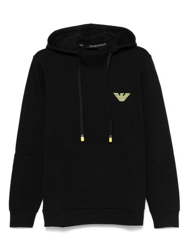 EMPORIO ARMANI - Logo Cotton Hoodie - Emporio Armani - Modalova