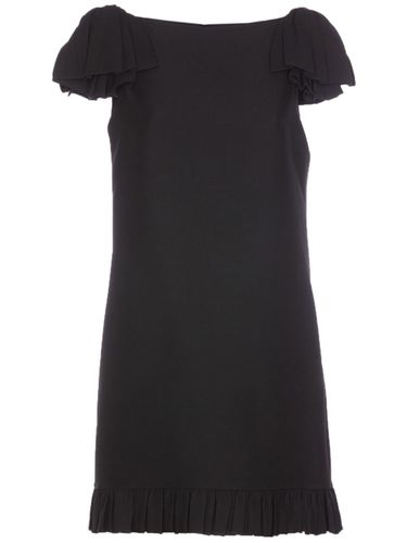 Wool And Silk Blend Mini Dress - Valentino - Modalova