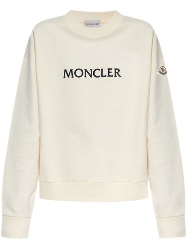 MONCLER - Logo Cotton Sweatshirt - Moncler - Modalova