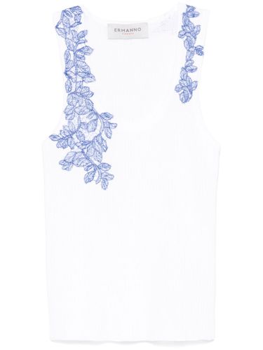 ERMANNO - Embroidered Tank Top - Ermanno - Modalova