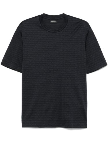 Allover Logo Cotton T-shirt - Emporio Armani - Modalova