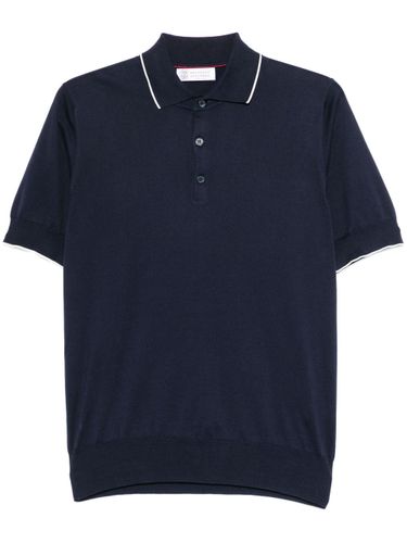 Cotton Knit Polo Shirt - Brunello Cucinelli - Modalova