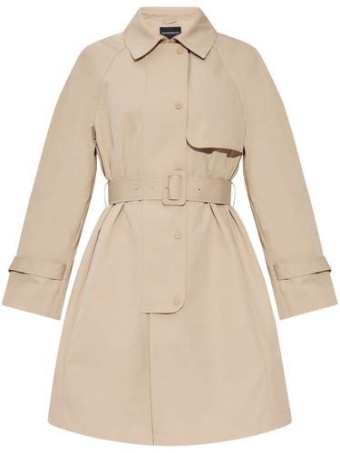 Cotton Blend Trench Coat - Emporio Armani - Modalova