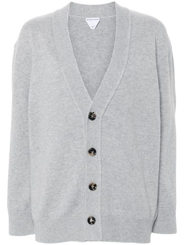 Leather Patch Cashmere Cardigan - Bottega Veneta - Modalova