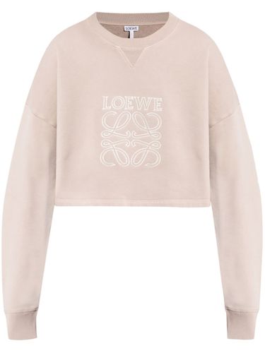 LOEWE - Anagram Cotton Sweatshirt - Loewe - Modalova