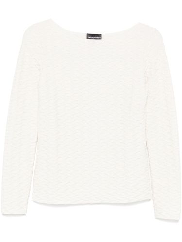 Jacquard Boat-neck Top - Emporio Armani - Modalova