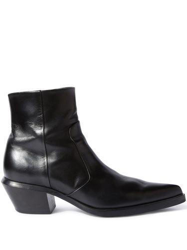 CYCAS ANKLE BOOT 50, Black Nappa Leather Ankle Boots, New Collection