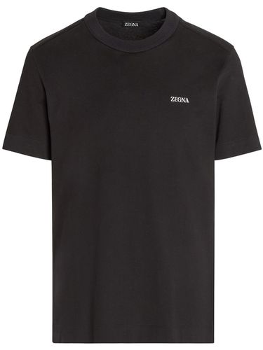 ZEGNA - T-shirt Con Logo - Zegna - Modalova