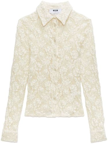 MSGM - Shirt With Embroidery - Msgm - Modalova