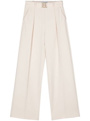 Wide Wool Stretch Trousers - Blugirl - Modalova