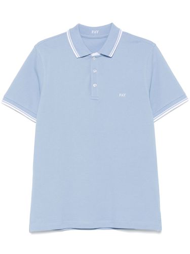 FAY - Contrasting Collar Polo - Fay - Modalova