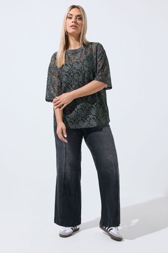 Tshirt Gris Tout En Dentelle Size 44 - Limited Collection - Modalova