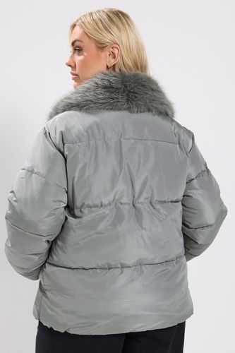 Manteau Rembourré À Col Cheminée Gris Size 58-60 - Yours - Modalova