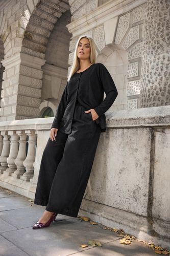 Haut Boutonné Noir Bouclé Size 48 - Yours - Modalova