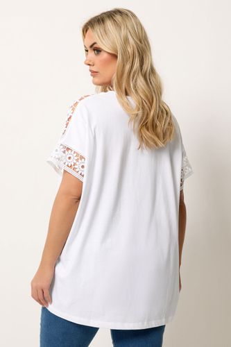 Tshirt Blanc Fluide Design Crochet Size 44 - Yours - Modalova