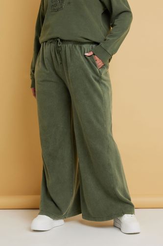 Jogging Wide Leg Vert Kaki Size 50-52 - Yours - Modalova