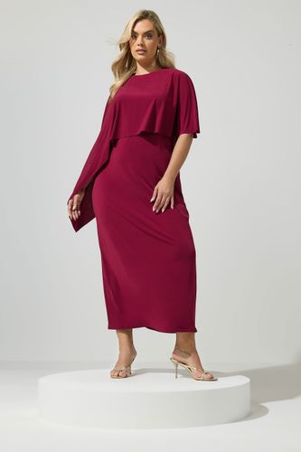 Robe Cape Longue Bordeaux Size 42 - Yours London - Modalova
