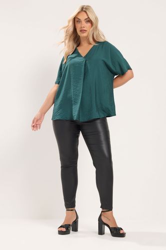 Blouse Bleu Sarcelle À Col En V Size 42 - Yours - Modalova