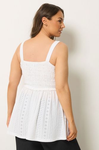 Débardeur Blanc En Broderie Anglaise Size 54-56 - Yours - Modalova