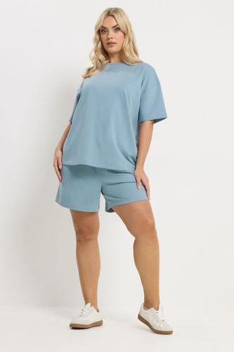 Ensemble Tshirt Et Short En Molleton Bleu Size 48 - Yours - Modalova