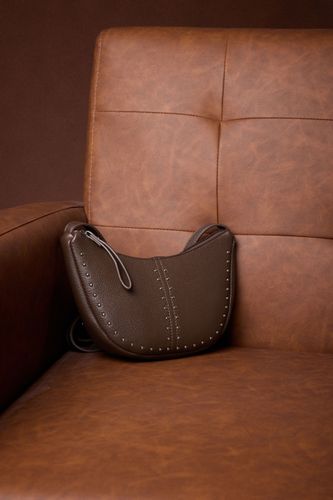 Sac Bandoulière Clouté Marronsize One Size - Yours - Modalova