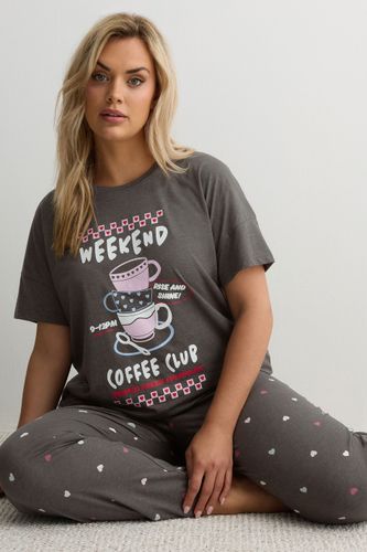 Weekend Coffee Club' Ensemble De Pyjama À Jambes Larges Size 58-60 - Yours - Modalova