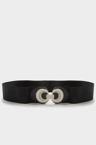 Ceinture Large Noire Double Bouclesize 50-52 - Yours - Modalova